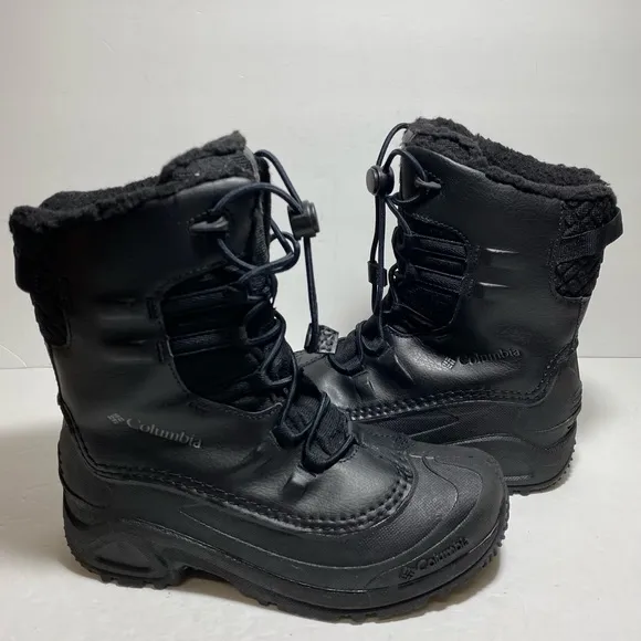 Columbia Bugaboot Celsius Waterproof Black Boots Youth Size 5