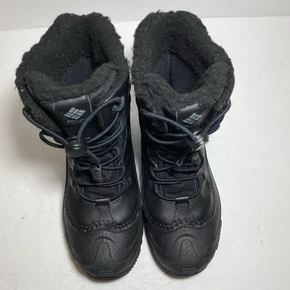Columbia Bugaboot Celsius Waterproof Black Boots Youth Size 5