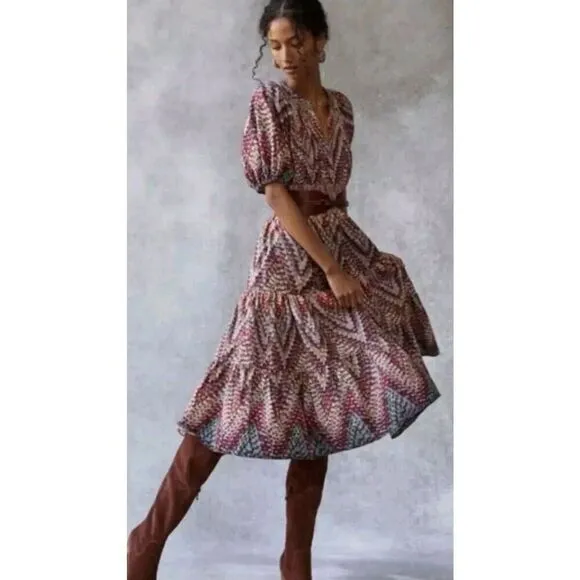 Conditions Apply Anthropologie Plus Size Puff‎ Sleeve Pink Dress Size 20W NWOT