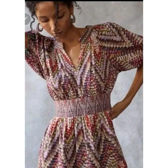 Conditions Apply Anthropologie Plus Size Puff‎ Sleeve Pink Dress Size 20W NWOT