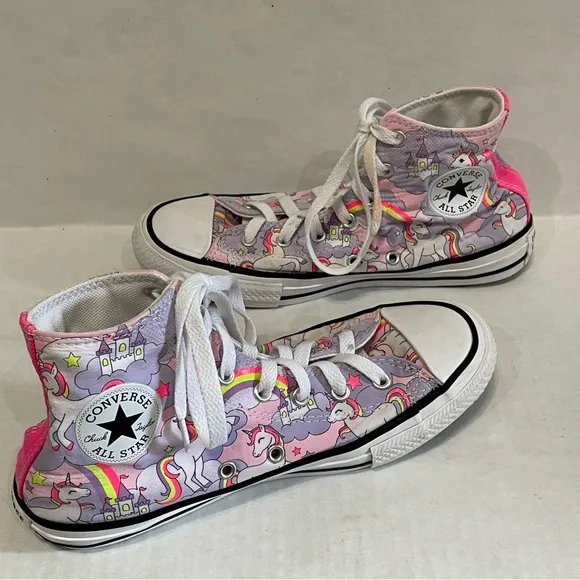 Converse All Star Chuck Taylor Unicorn Pink High-Top Shoes Sneakers Junior Sz 5