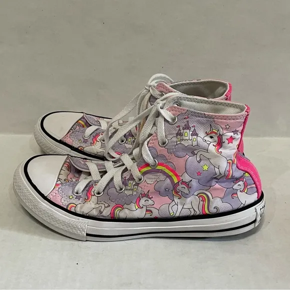 Converse All Star Chuck Taylor Unicorn Pink High-Top Shoes Sneakers Junior Sz 5