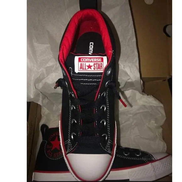 Converse All Star Kid Shoes Sneakers Red Black