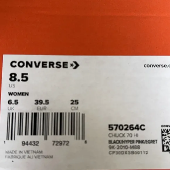Converse Chuck 70 Hi ‘Digital Daze -Snakeskin’ WM 570264CBLACK/HYPER PINK/EGRET