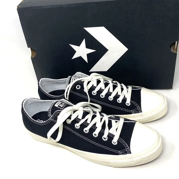 Converse Chuck Taylor Black Shoes Men’s Size Canvas Low Top SB Sneakers 167250C