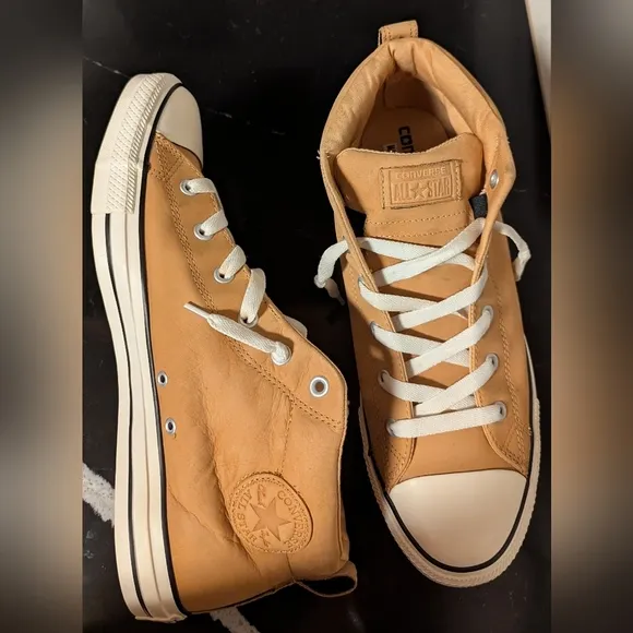 Converse Chuck Taylor Tan Suede High Top Sneakers Men's Size 12 Used Exc $140