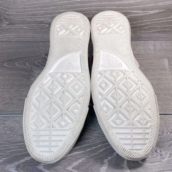Converse Comme des Garçons Play Women’s Sz 10 Single Heart Chuck Cream Sneakers