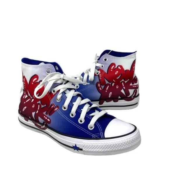 Converse Ctas High Top Shoes Canvas Sneaker For Men Blue White Skate A04167C