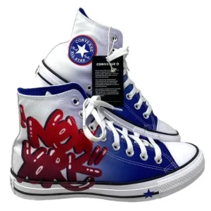 Converse Ctas High Top Shoes Canvas Sneaker For Men Blue White Skate A04167C