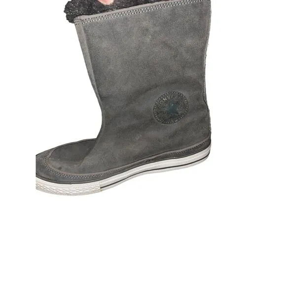Converse Dark Gray Suede Women's 8 EU39 Folding Boots EUC- RARE- Foldable