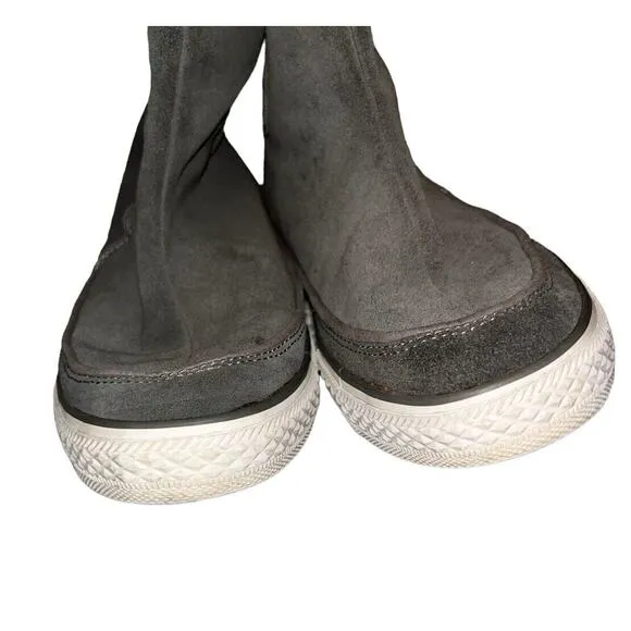 Converse Dark Gray Suede Women's 8 EU39 Folding Boots EUC- RARE- Foldable