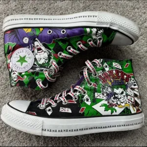 Converse DC Comics Jokers Wild Harley Quinn Limited Edition Sneakers Men Size 7
