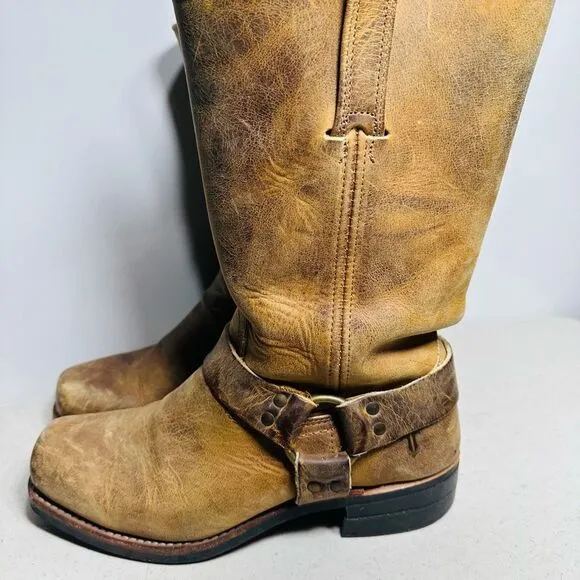 COPY - Frye 77300 men’s Tan Leather Harness Boots Size 10,5