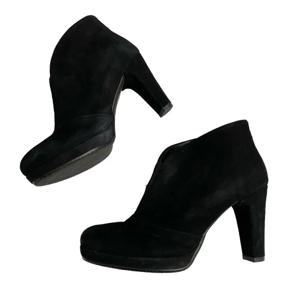 Cordani Womens Noble Black Suede Booties Size 8.5