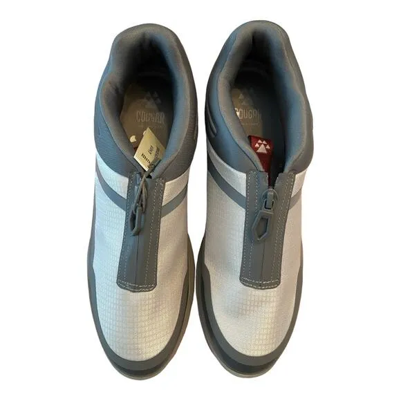 Cougar Razzle Nylon Waterproof Sneaker Shoes Front Zip Zinc Gray White Size 9