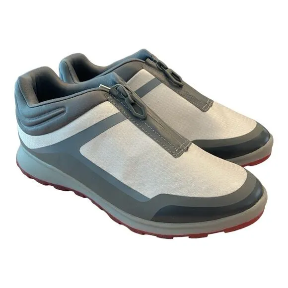 Cougar Razzle Nylon Waterproof Sneaker Shoes Front Zip Zinc Gray White Size 9