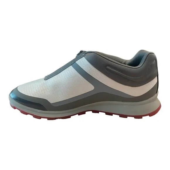 Cougar Razzle Nylon Waterproof Sneaker Shoes Front Zip Zinc Gray White Size 9