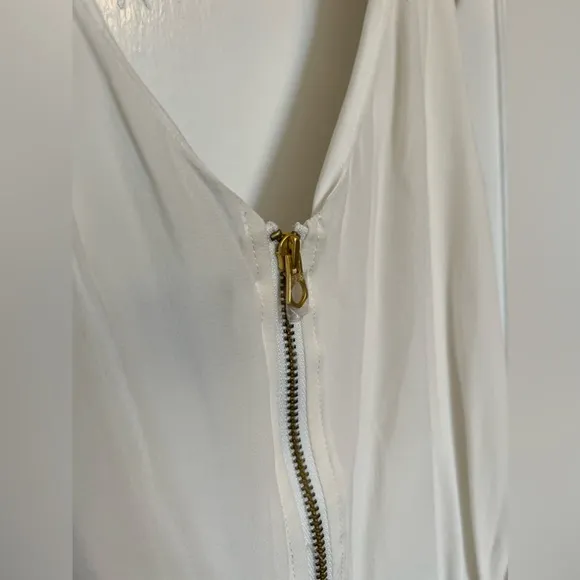 Cream Silk and Sequins Dress