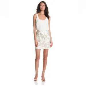 Cream Silk and Sequins Dress