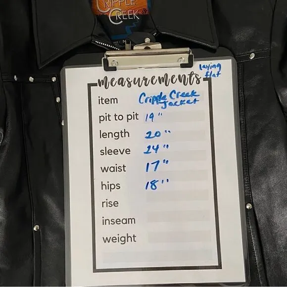 CrippleCreek Black Leather Jacket Women’s Moto Grunge BikerCore Riding Medium