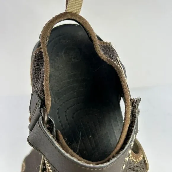 Crocs Disney Men's Swiftwater Brown Sling Back Sandals US 8 M Hiking Water Shoes