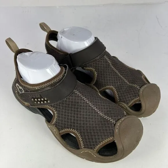Crocs Disney Men's Swiftwater Brown Sling Back Sandals US 8 M Hiking Water Shoes