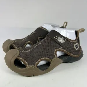 Crocs Disney Men's Swiftwater Brown Sling Back Sandals US 8 M Hiking Water Shoes