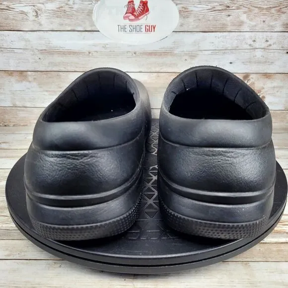 Crocs On The Clock Work Shoe Men's 12 Slip Resistant Clog Black Shoes