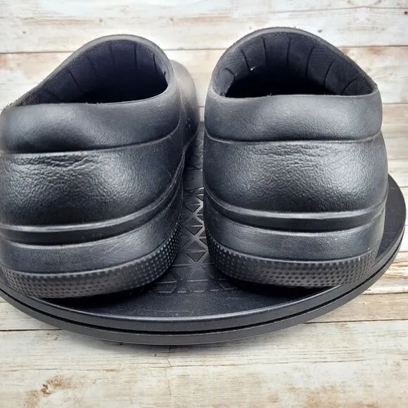 Crocs On The Clock Work Shoe Men's 12 Slip Resistant Clog Black Shoes