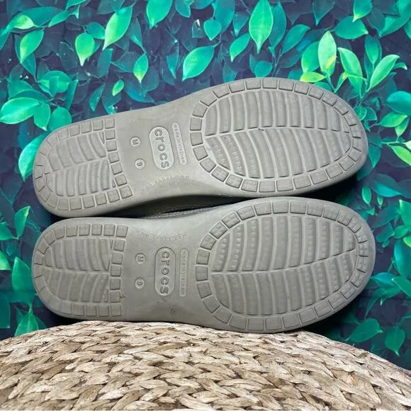 Crocs Santa Cruz canvas slip on sneakers grey