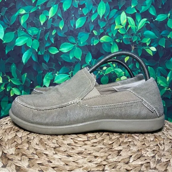 Crocs Santa Cruz canvas slip on sneakers grey