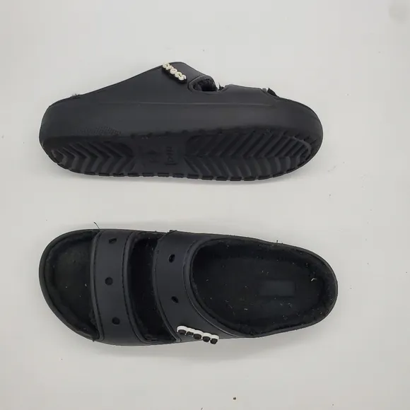 Crocs Shoes Men's 12 Classic Cozzzy Sandals Black