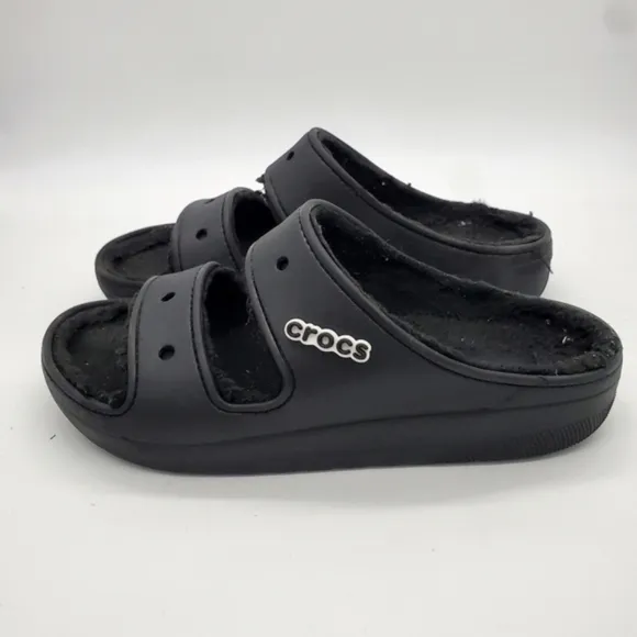 Crocs Shoes Men's 12 Classic Cozzzy Sandals Black