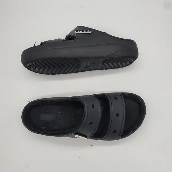 Crocs Shoes Men's 12 Classic Cozzzy Sandals Black