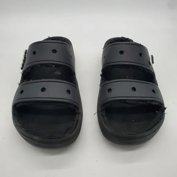 Crocs Shoes Men's 12 Classic Cozzzy Sandals Black