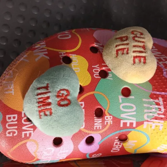 Crocs Sweethearts Valentines Junior Lined Sandals Red