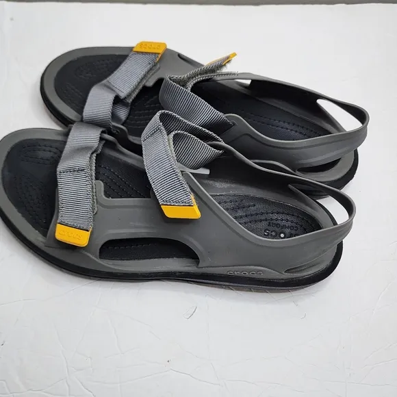 Crocs Swiftwater Expedition Mens Size 10 Sandals Shoes Slate Gray 206526