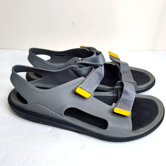 Crocs Swiftwater Expedition Mens Size 10 Sandals Shoes Slate Gray 206526