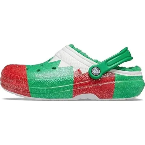Crocs Unisex Classic Holiday Lined Clogs Fuzzy Slippers Mens 13 US New