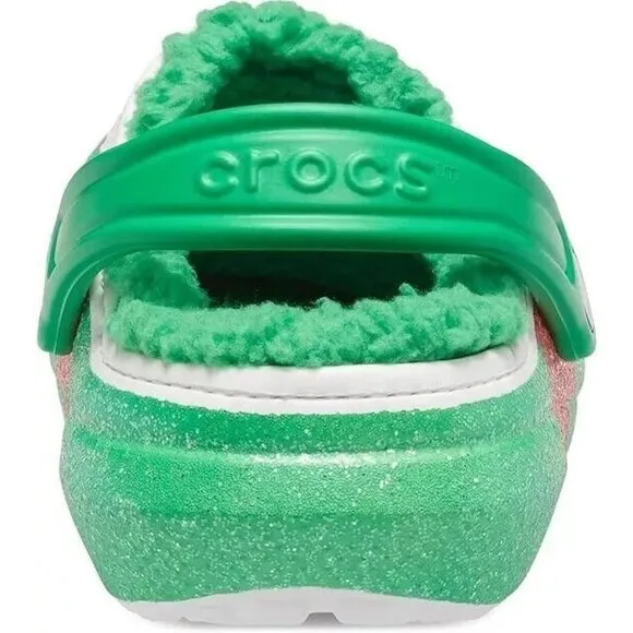 Crocs Unisex Classic Holiday Lined Clogs Fuzzy Slippers Mens 13 US New