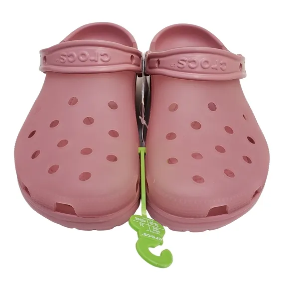 CROCS Women's Classic Frosted Clogs Size 8 Rosette NWT