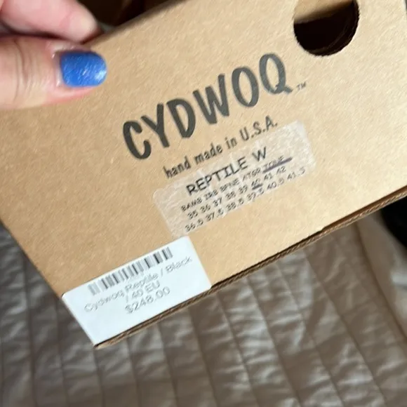 🖤🖤🖤Cydwoq Reptile sandals black 40 / 9 flats shoes
