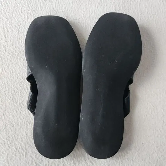 Cydwoq Slip Sandals Men's 44 US 11 Black Leather Handmade USA Minimalist Shoes