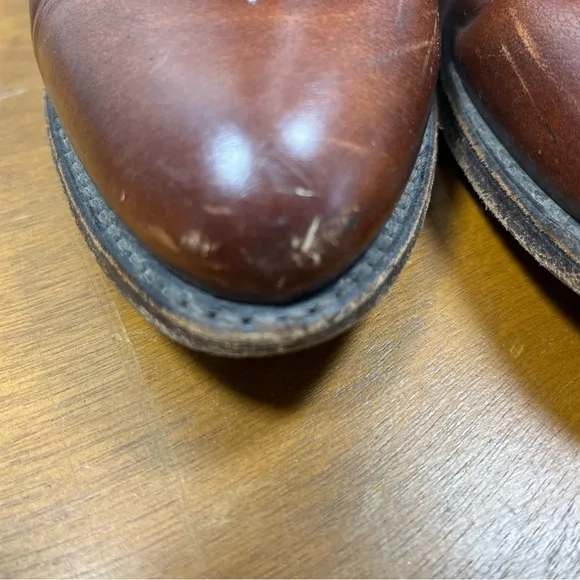 Dan Post Brown Cowboy Boots Western Men’s Size 10 EW. small scratch on boot toe