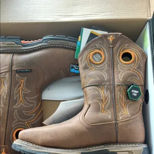 Dan Post Men's Brown and Orange Boots