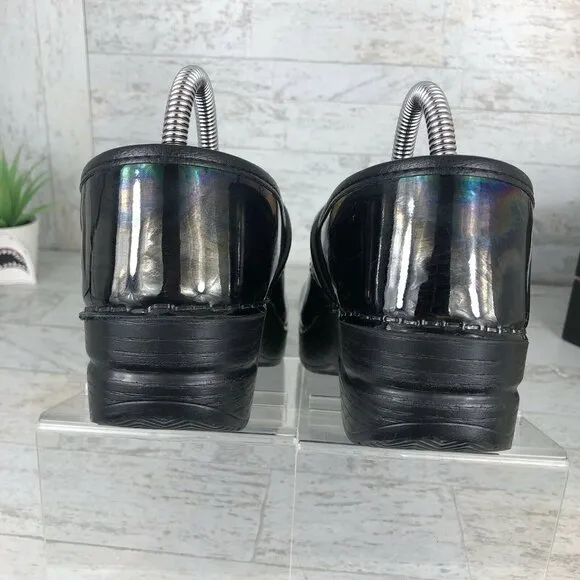 Dansko‎ Clogs Size 39 Black Patent Leather Nursing Professional Shoes