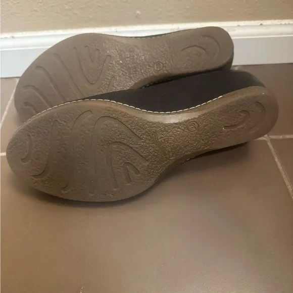 DANSKO LILIANA Black BurnishedNubuck Wedge Clog Professional Comfort Shoes US 8