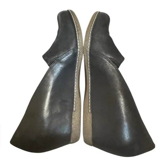 DANSKO LILIANA Black BurnishedNubuck Wedge Clog Professional Comfort Shoes US 8