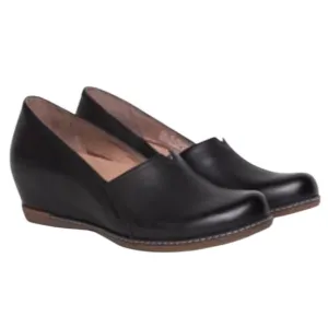 DANSKO LILIANA Black BurnishedNubuck Wedge Clog Professional Comfort Shoes US 8