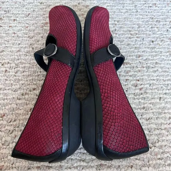 Dansko Orla Snake Cranberry Women's Mary Jane Shoes